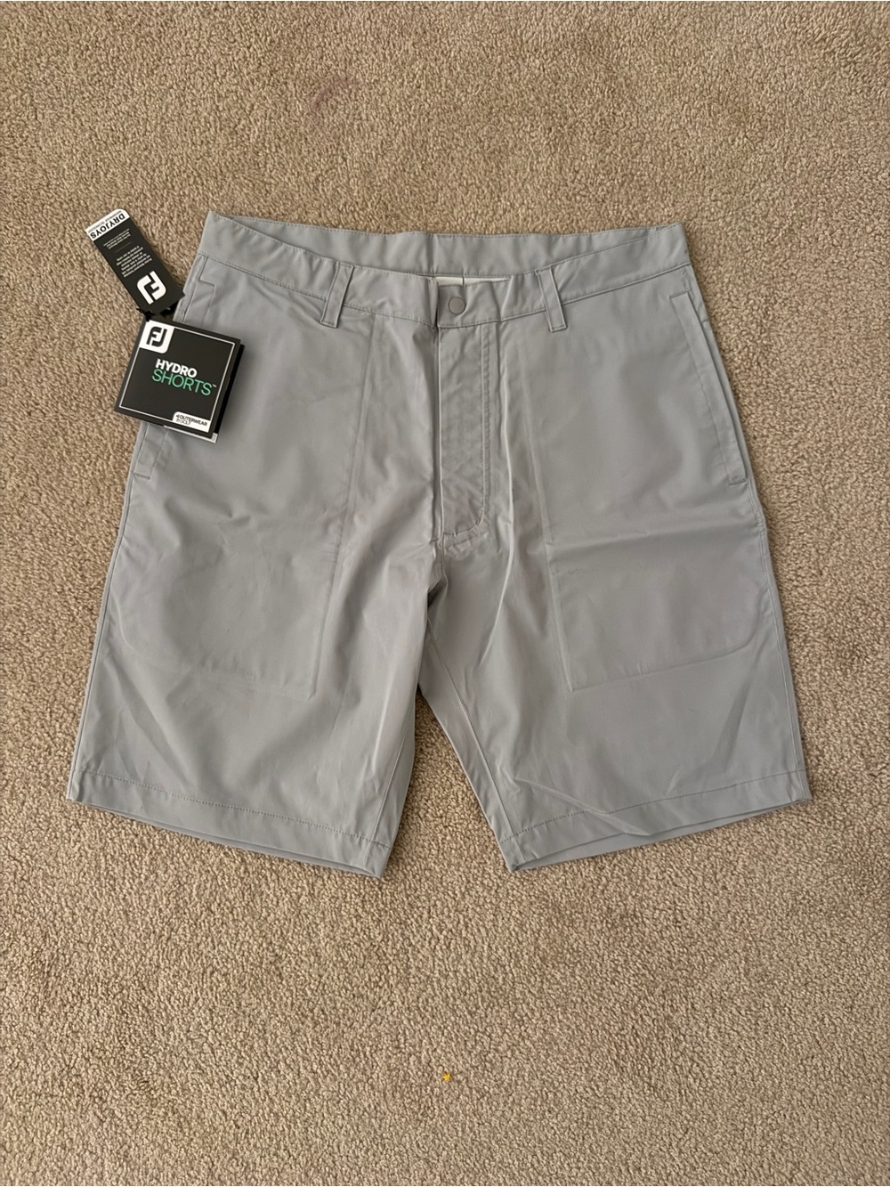 FootJoy Men's NWT Hydro Light Gray Performance Shorts Size 34 - Picture 3 of 6